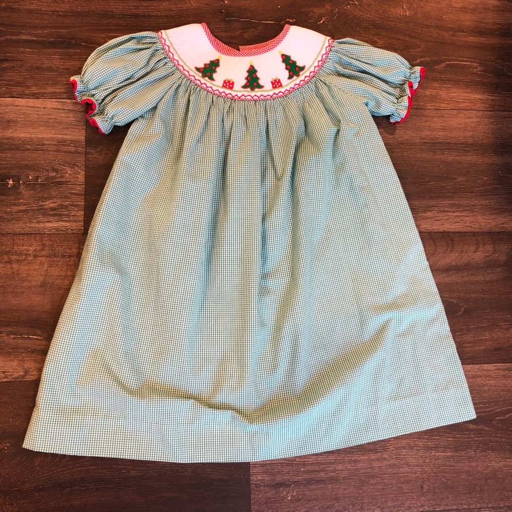 Closet Nine 3T smocked Christmas tree dress